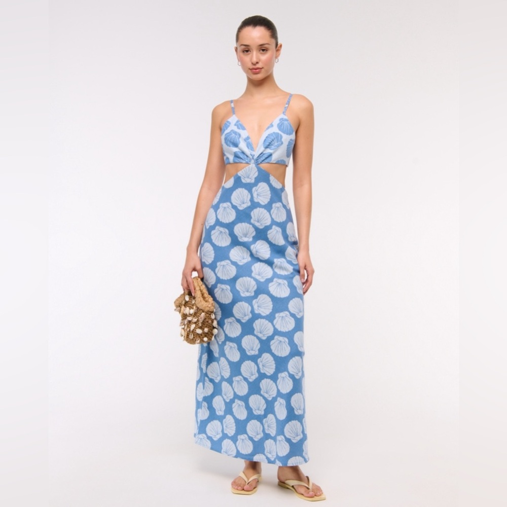A&F Julia Slip Cutout Maxi Dress